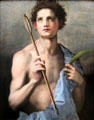 St Sebastian with two arrows & palm painting after Andrea del Sarto at Caen Museum of Fine Arts. Caen, France.