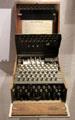 Enigma machine used by German Wehrmacht at Caen Memorial. Caen, France.