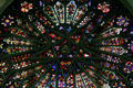 Details of rose window in north transept of Amiens Cathedral. Amiens, France.