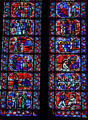 Stained glass windows by Gaudin in Chapel of St James Major aka Chapel of Sacred Heart at Amiens Cathedral. Amiens, France.