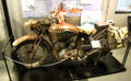British motorcycle M20 made by BSA used by Canadian troops on D-Day at Juno Beach Centre. Courseulles-sur-Mer, France.
