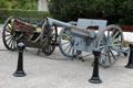 WWI field artillery guns at Armistice Rail Car Museum. Compiègne, France.