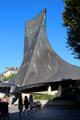 Twisted roofline represents flames which consumed Joan of Arc at St Joan of Arc Church. Rouen, France.
