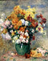 Bouquet of chrysanthemums painting by Auguste Renoir at Rouen Museum of Fine Arts. Rouen, France.