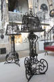 Two wrought iron church lecterns from Amiens at Wrought Iron Museum. Rouen, France.