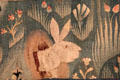 Embroidered detail of rabbit from Apocalypse Tapestry at Angers Chateau. Angers, France.