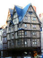 Maison Adam half timbered house in Angers center. Angers, France.