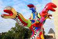 Detail of Snake Tree sculpture by Niki de Saint Phalle at Angers Fine Arts Museum. Angers, France