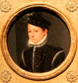 Portrait of Young King Charles IX from workshop of François Clouet at Angers Fine Arts Museum. Angers, France.