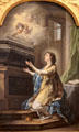 St Clothilde at the Tomb of St Martin painting by Charles-André Van Loo, known as Carle Vanloo at Angers Fine Arts Museum. Angers, France.