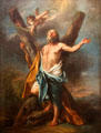 St Andrew Embraces his Cross painting by Charles-André Van Loo, known as Carle Vanloo at Angers Fine Arts Museum. Angers, France.