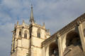 Spire & towers of St Hubert's Chapel at Chateau Royal of Amboise. Amboise, France.