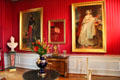 Portraits of Ferdinand-Philippe, Duke of Orléans & his wife Duchess Helene de Mecklenburg-Schwerin paintings by Franz Xaver Winterhalter in Orléans bedroom in Royal Lodge at Chateau Royal of Amboise. Amboise, France