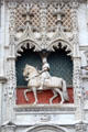 Equestrian statue of king Louis XII over portal to Blois Chateau. Blois, France