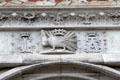 Porcupine symbol of king Louis XII over portal to Blois Chateau. Blois, France.