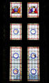 NeoGothic stained glass panels in Estates General Room at Blois Chateau. Blois, France.