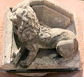 Stone carving of lion salvaged from wall at Blois Chateau. Blois, France.