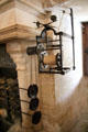 Clockwork spit for roasting meat before fire in kitchen at Chenonceau Chateau. Chenonceau, France