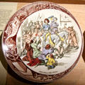 Joan of Arc enters Orleans porcelain plate By Sarreguemines Factory in Royal Lodgings museum at Château de Chinon. Chinon, France.