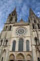 Facade of Chartres Cathedral. Chartres, France