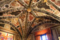 Painted false marble ceiling of Guard Room at Chateau D'Ussé. Ussé, France.