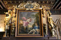 Death of Adonis painting attrib. Jean Monier over fireplace in arms room at Cheverny Chateau. Cheverny, France.