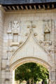 Carved passageway at Fontevraud Abbey. Fontevraud, France.