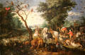 Animals of Noah's Arc painting attrib. Jan Brueghel the Younger at Orleans Beaux Arts Museum. Orleans, France.