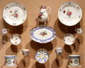 Collection of French porcelain from Vincennes & Sevres at Orleans Beaux Arts Museum. Orleans, France.