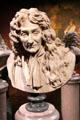 Jean de la Fontaine terra cotta bust by Jean-Antoine Houdon at Orleans Beaux Arts Museum. Orleans, France.