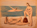 Three Bathers pastel on paper by Pablo Picasso at Picasso Museum. Antibes, France.