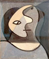 Head of a Woman painting by Pablo Picasso at Picasso Museum. Antibes, France.
