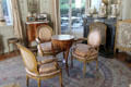 Table & chairs in Rotunda at Villa Ephrussi de Rothschild. Saint Jean Cap Ferrat, France.