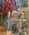 Fireworks in Nice, Casino on the Jetty Promenade painting by Raoul Dufy at Nice Fine Arts Museum. Nice, France.
