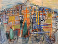 Port of Marseilles painting by Raoul Dufy at Nice Fine Arts Museum. Nice, France.