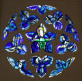 Blue Rose stained glass window for Metz Cathedral by Marc Chagall at Chagall Museum. Nice, France.