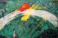 Detail of bearded angel in Noah & the Rainbow painting by Marc Chagall at Chagall Museum. Nice, France.