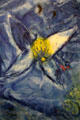 Detail of dove in Jacob's Dream painting by Marc Chagall at Chagall Museum. Nice, France.