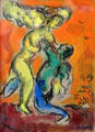 Fight of Jacob & Angel painting by Marc Chagall at Chagall Museum. Nice, France.