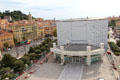 National theater of Nice viewed from panoramic terrace at Musée d'Art moderne et d'Art Contemporain. Nice, France.
