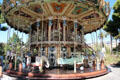 Carousel in Jardin Albert 1er at south end Promenade du Paillon. Nice, France