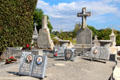 Grave markers with photos of deceased. St Paul de Vence, France.