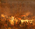Assassination of Bishop of Liège painting by Eugène Delacroix at Beaux-Arts Museum. Lyon, France.