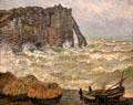 Rough Sea, Étretat painting by Claude Monet at Beaux-Arts Museum. Lyon, France.