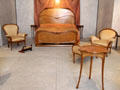 Art nouveau bedroom set from Guimard Hotel by Hector Guimard at Beaux-Arts Museum. Lyon, France.