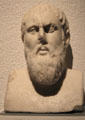 Bust of Greek philosopher Zeno at Gallo Roman Museum. Lyon, France.