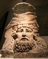 Roman funeral edifice mask at Gallo Roman Museum. Lyon, France.