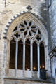Gothic audience window on inner courtyard of Papal Palace. Avignon, France