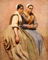 Women from French mountain Comtadines region painting by Pierre Grivolas of Avignon at Calvet Museum. Avignon, France.