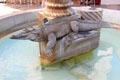 Crocodile carved in fountain. Nimes, France